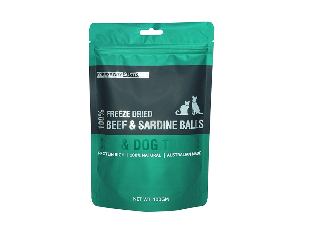 FDA Freeze Dried Beef & Sardine Balls | Shortie Friends