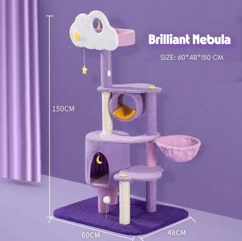 Fantasy Series Brilliant Nebula Cat Tree - 1.50M | Shortie Friends
