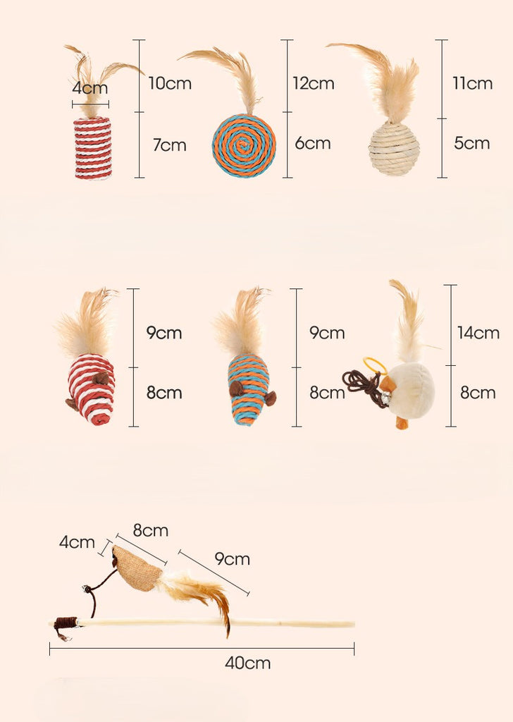 Cat Toy Kit 7 in 1 | Shortie Friends