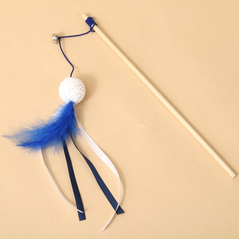 Wooden Stick Cat Teaser Wand | Shortie Friends