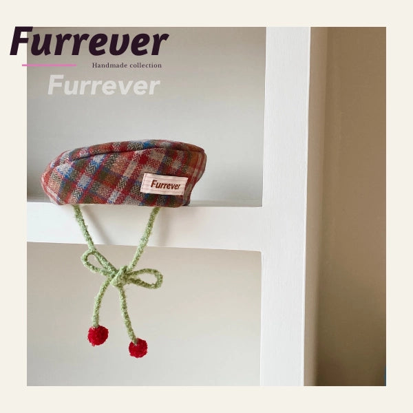 Furrever - Handmade Cherry Beret | Shortie Friends