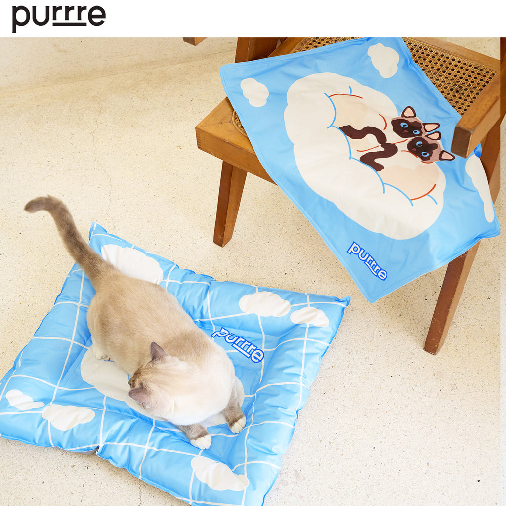 Purrre Cats on Cloud Cooling Mat | Bed - Shortie Friends