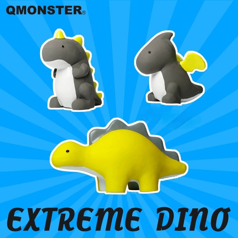 Dog-Toy-Q-MONSTER-Natural-Rubber-Squeaky-Toy-Dinosaur-Interactive-Floating-Toy | Shortie Friends