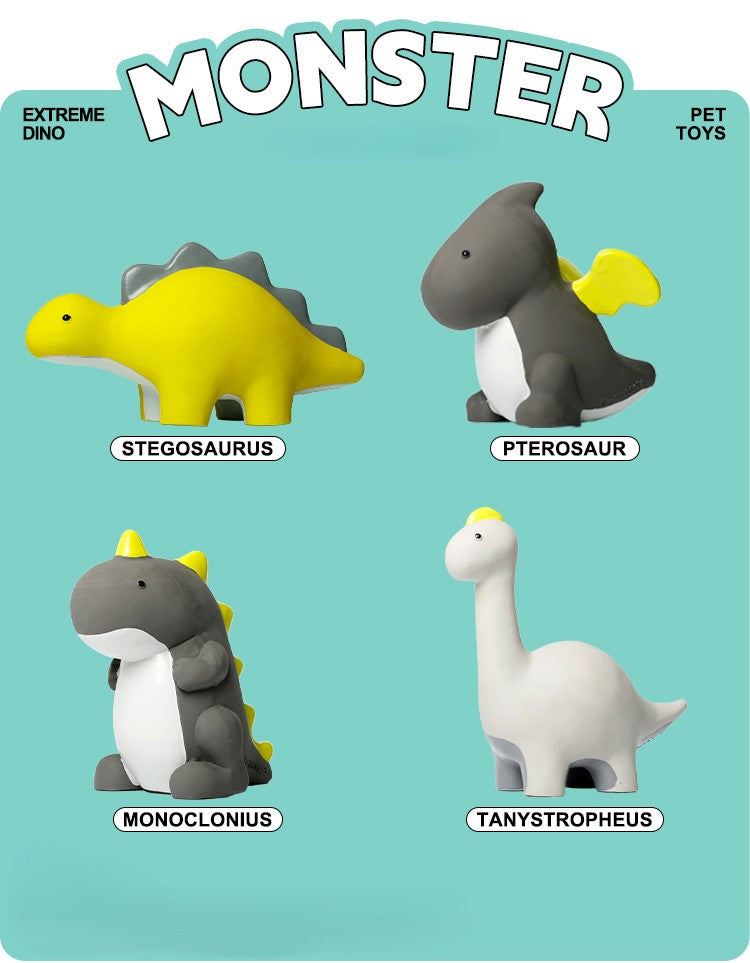 Dog-Toy-Q-MONSTER-Natural-Rubber-Squeaky-Toy-Dinosaur-Interactive-Floating-Toy | Shortie Friends