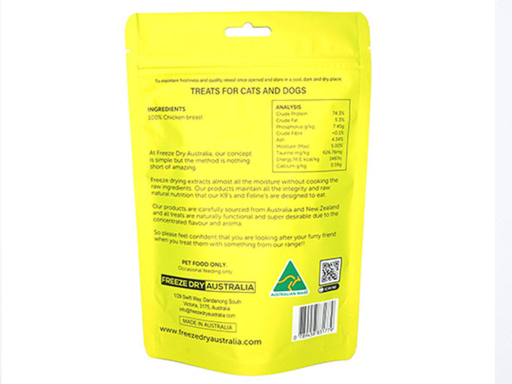 Freeze Dry Australia Freeze Dried Diced Chicken Breast | Shortie Friends