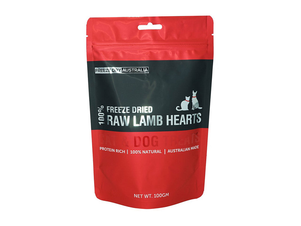 Freeze Dry Australia Freeze Dried Diced Lamb Hearts | Shortie Friends