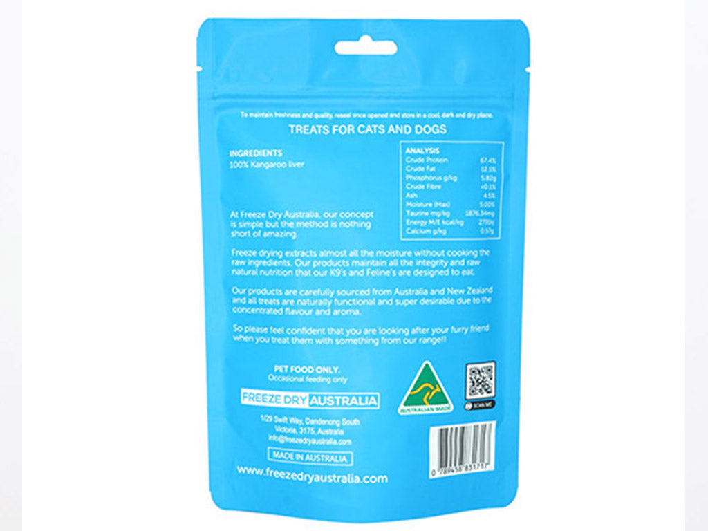 Freeze Dry Australia Freeze Dried Kangaroo Liver | Shortie Friends