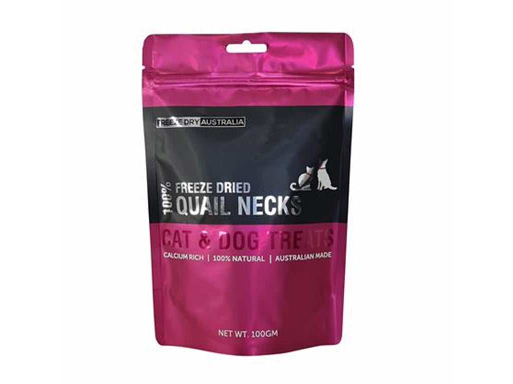 Freeze Dry Australia Freeze Dried Quail Necks | Shortie Friends