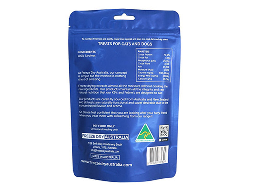 Freeze Dry Australia Freeze Dried Whole Sardines | Shortie Friends
