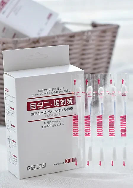 KOJIMA Pet Ear Clean Swabs 40 pcs | Shortie Friends