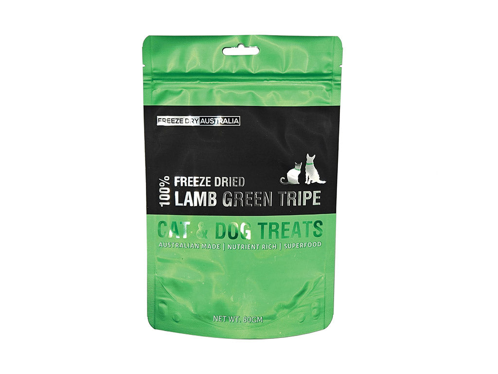 Freeze Dry Australia Freeze Dried Lamb Green Tripe | Shortie Friends
