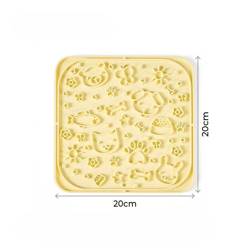 Bowl Mango Silicone Slow Feeder Licking Mat - Square | Shortie Friends