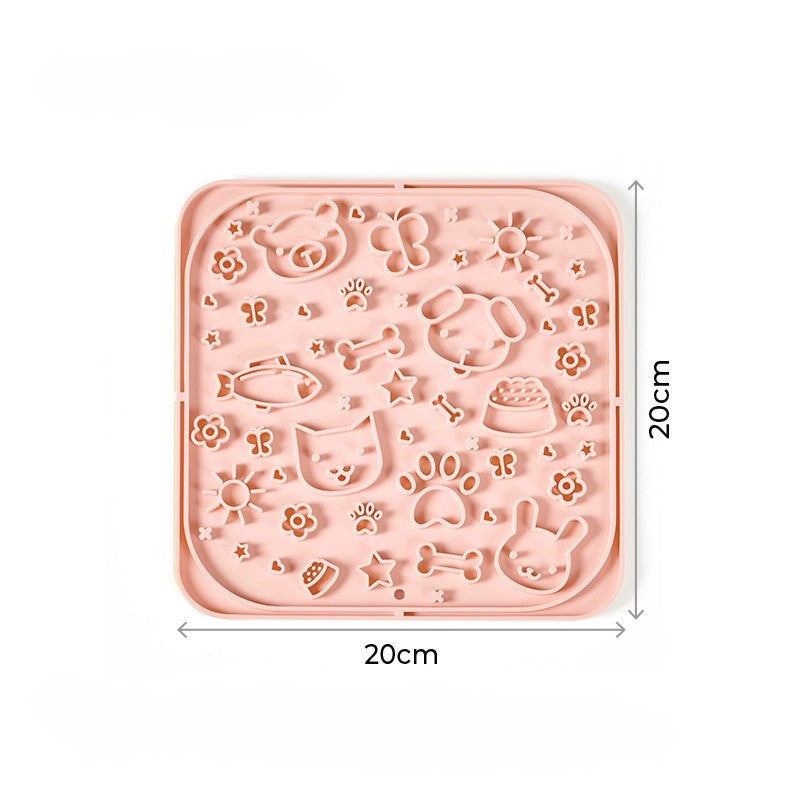 Bowl Mango Silicone Slow Feeder Licking Mat - Square | Shortie Friends