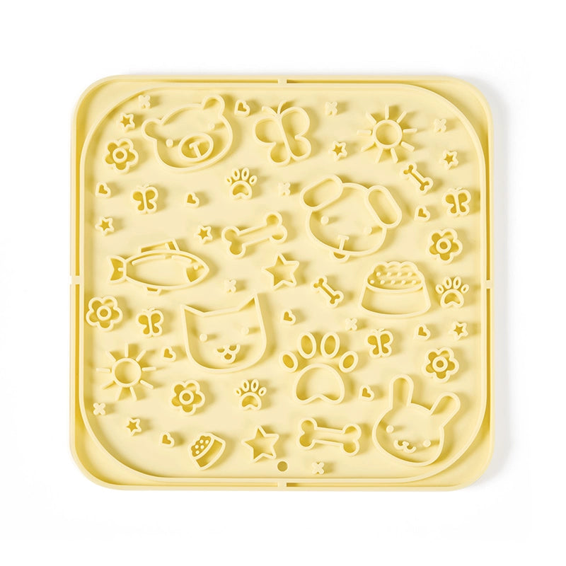 Bowl Mango Silicone Slow Feeder Licking Mat - Square | Shortie Friends