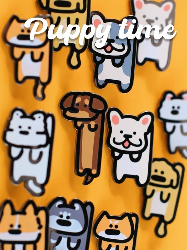 Puppy Time Dangling Puppy Magnet | Shortie Friends