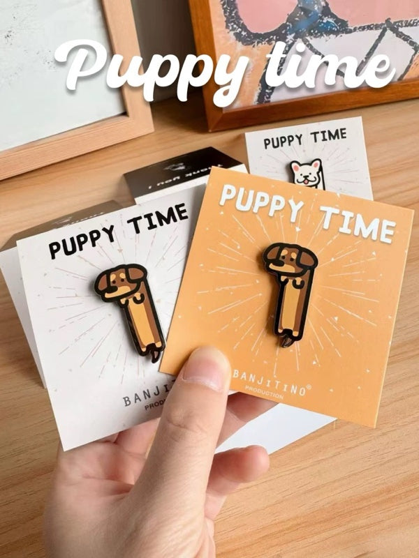 Puppy Time Dangling Puppy Magnet | Shortie Friends