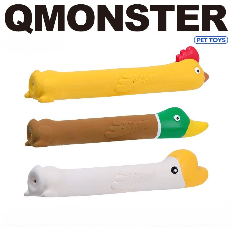QMonster Flying Poultry Latex Squeaking Toy | Shortie Friends