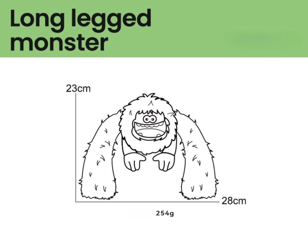 QMonster Long Legged Squeaking Plush Toy | Shortie Friends