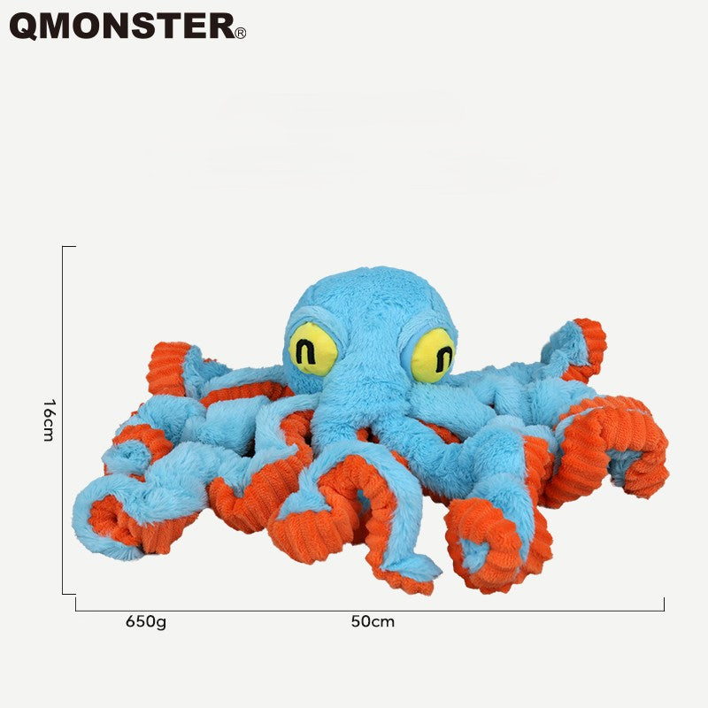 QMonster Big Octopus Squeaking Toy | Shortie Friends