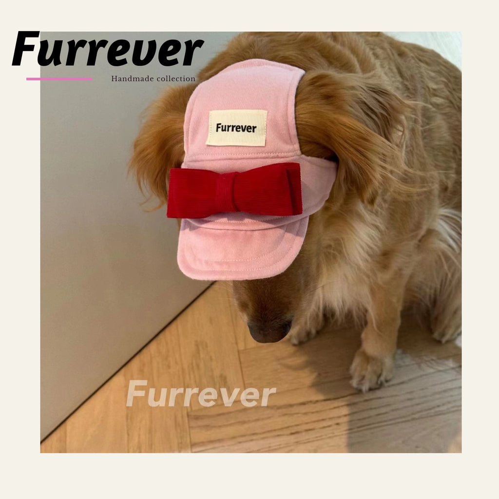 Furrever - Handmade Red Bowtie Cap | Shortie Friends