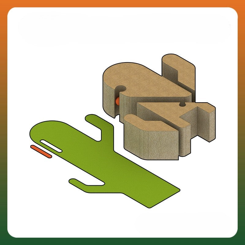 Shortie Friends Urban Oasis Collection Medium Cactus Cat Tree | Cat Scratcher - 80cm