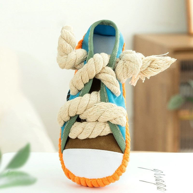 Squeaky Cotton Rope Shoe Toy | Shortie Friends