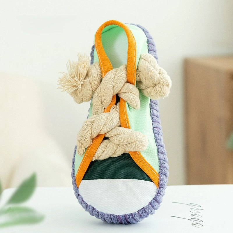 Squeaky Cotton Rope Shoe Toy | Shortie Friends