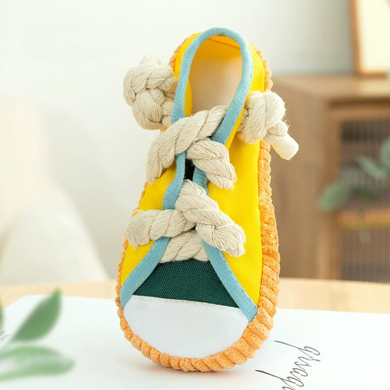 Squeaky Cotton Rope Shoe Toy | Shortie Friends