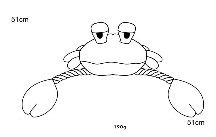 QMonster Red Crab Squeaking Tug Toy | Shortie Friends